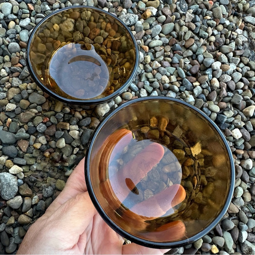 Anchor Hocking Amber Custard Cups (2)